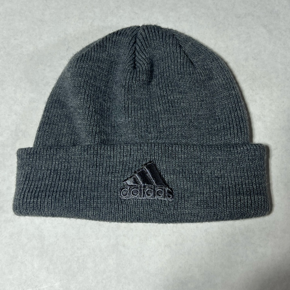 Gray Adidas Climawarm beanie.